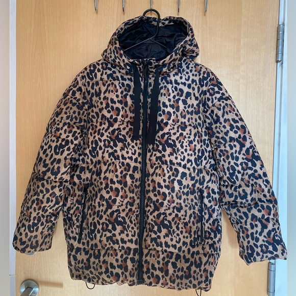 Gap Leopard Puffer Parka - Vegan! - Picture 2 of 10